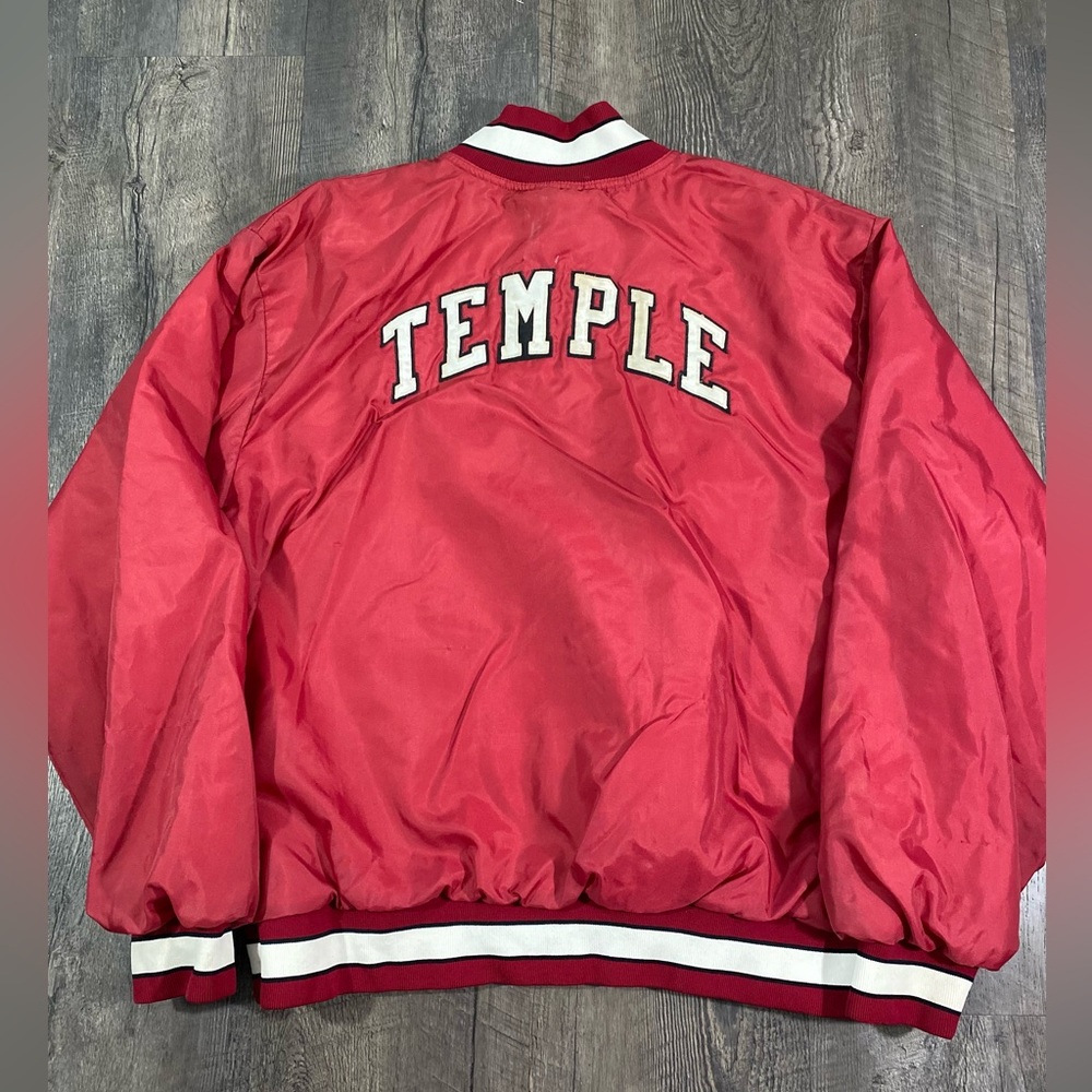 Vintage Temple University Football 1/2 Zip Pullover Windbreaker